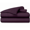 thumbnail image 1 of Pure Organic Cotton Sheets - Twin XL Size, Plum Color, Bedsheet 1000-Thread-Count, 12 inch Deep Pockets, 1 of 7
