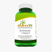 Pure Organic Echinacea + Vitamin C - Immune Defense 120 Count