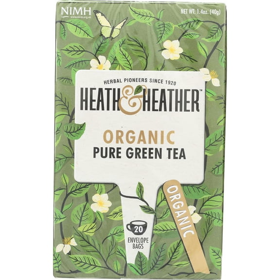 Pure Organic Green Tea All-Natural USDA Certified Organic 20 Tea Bags