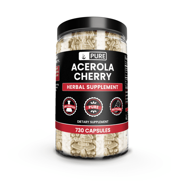 Pure Original Ingredients Acerola Cherry 730 Capsules No Magnesium Or Rice Fillers, Always Pure, Lab Verified