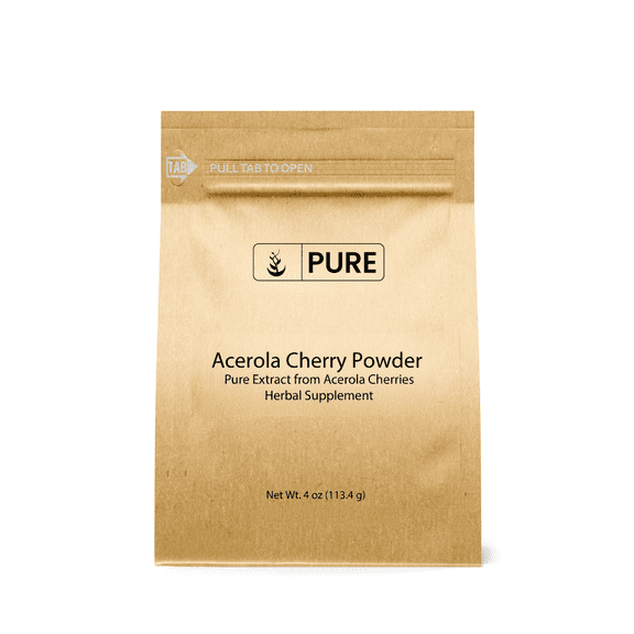 Pure Original Ingredients Acerola Cherry Powder 4oz Non-GMO, Gluten Free, Eco-Friendly Packaging