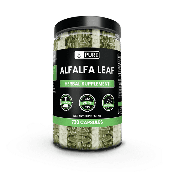 Pure Original Ingredients Alfalfa Leaf 730 Capsules No Magnesium Or Rice Fillers, Always Pure, Lab Verified