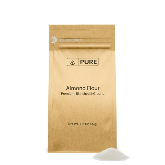 Pure Original Ingredients Almond Flour 1 lb Blanched Almonds, Extra Fine, Grown in California