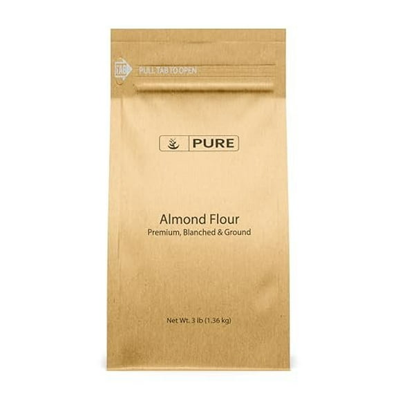 Pure Original Ingredients Almond Flour 3 lb Blanched Almonds, Extra Fine, Grown in California