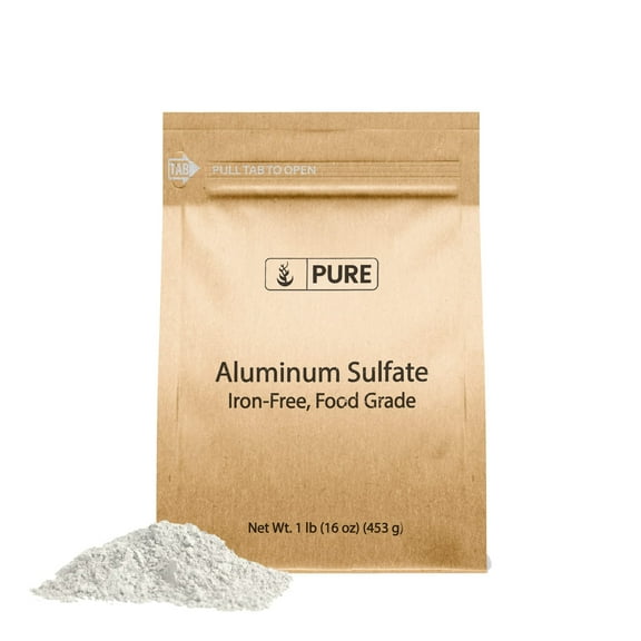 Pure Original Ingredients Aluminum Sulfate 1 lb Food Grade, Iron Free, Soil Additive