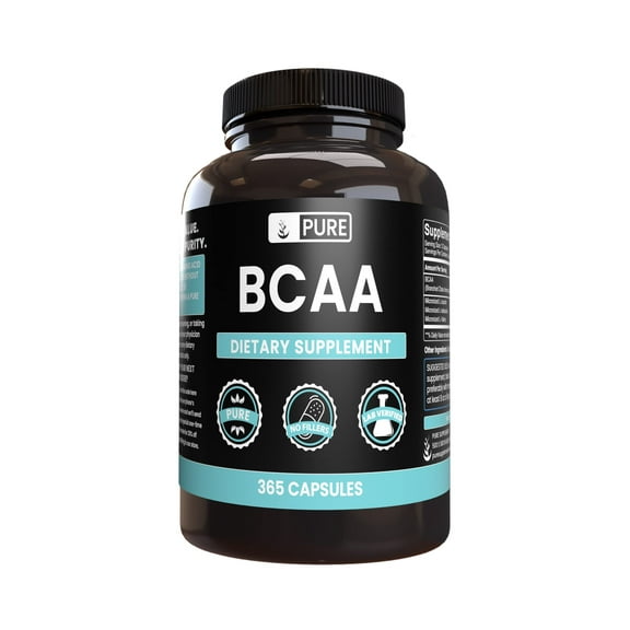Pure Original Ingredients BCAA 365 Capsules No Magnesium Or Rice Fillers, Always Pure, Lab Verified