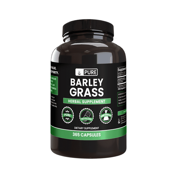 Pure Original Ingredients Barley Grass 365 Capsules No Magnesium Or Rice Fillers, Always Pure, Lab Verified