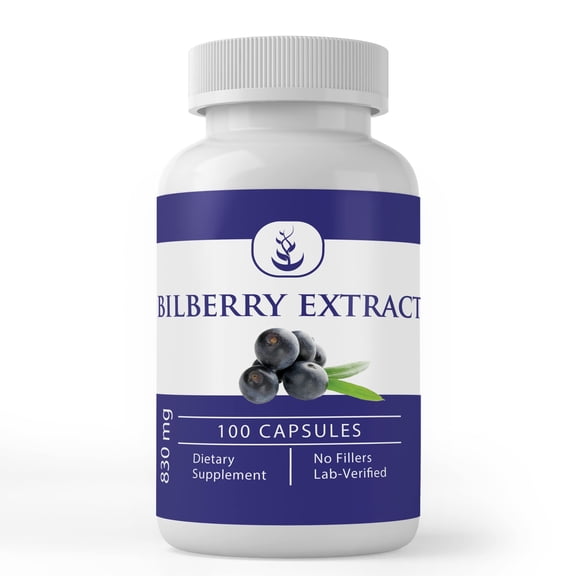 Pure Original Ingredients Bilberry Extract, 100 Capsules Always Pure, No Additives Or Fillers, Lab Verified