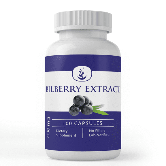 Pure Original Ingredients Bilberry Extract, 100 Capsules Always Pure, No Additives Or Fillers, Lab Verified
