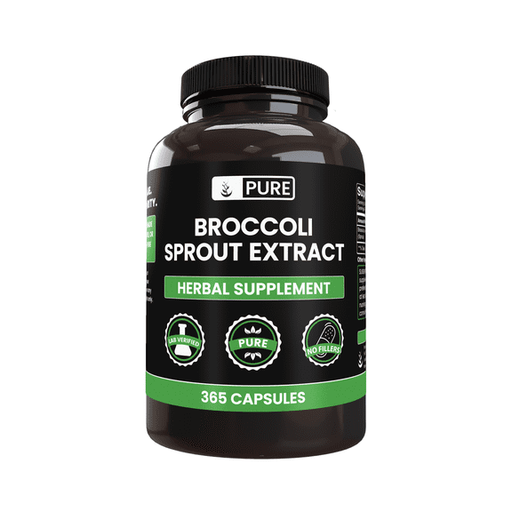 Pure Original Ingredients Broccoli Extract Powder Capsules 365 Capsules Pure, No Artificial Color, No Fillers or Stearates