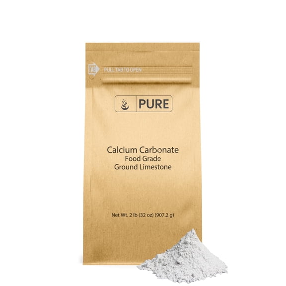 Pure Original Ingredients Calcium Carbonate 2 lb Dietary Supplement, Food Preservative, Acid Neutralizer