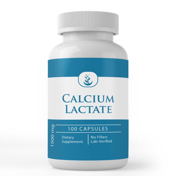 Pure Original Ingredients Calcium Lactate, 100 Capsules Always Pure, No Additives Or Fillers, Lab Verified