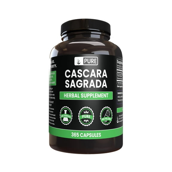 Pure Original Ingredients Cascara Sagrada 365 Capsules No Magnesium Or Rice Fillers, Always Pure, Lab Verified