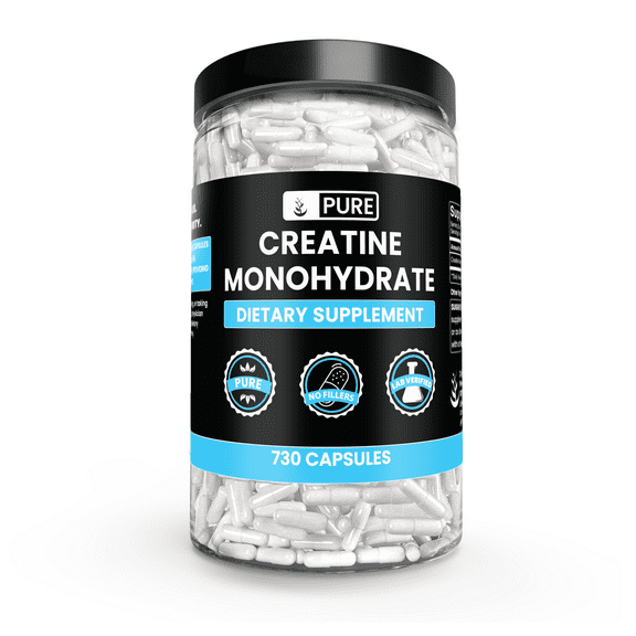 Pure Original Ingredients Creatine Monohydrate 730 Capsules No Magnesium Or Rice Fillers, Always Pure, Lab Verified