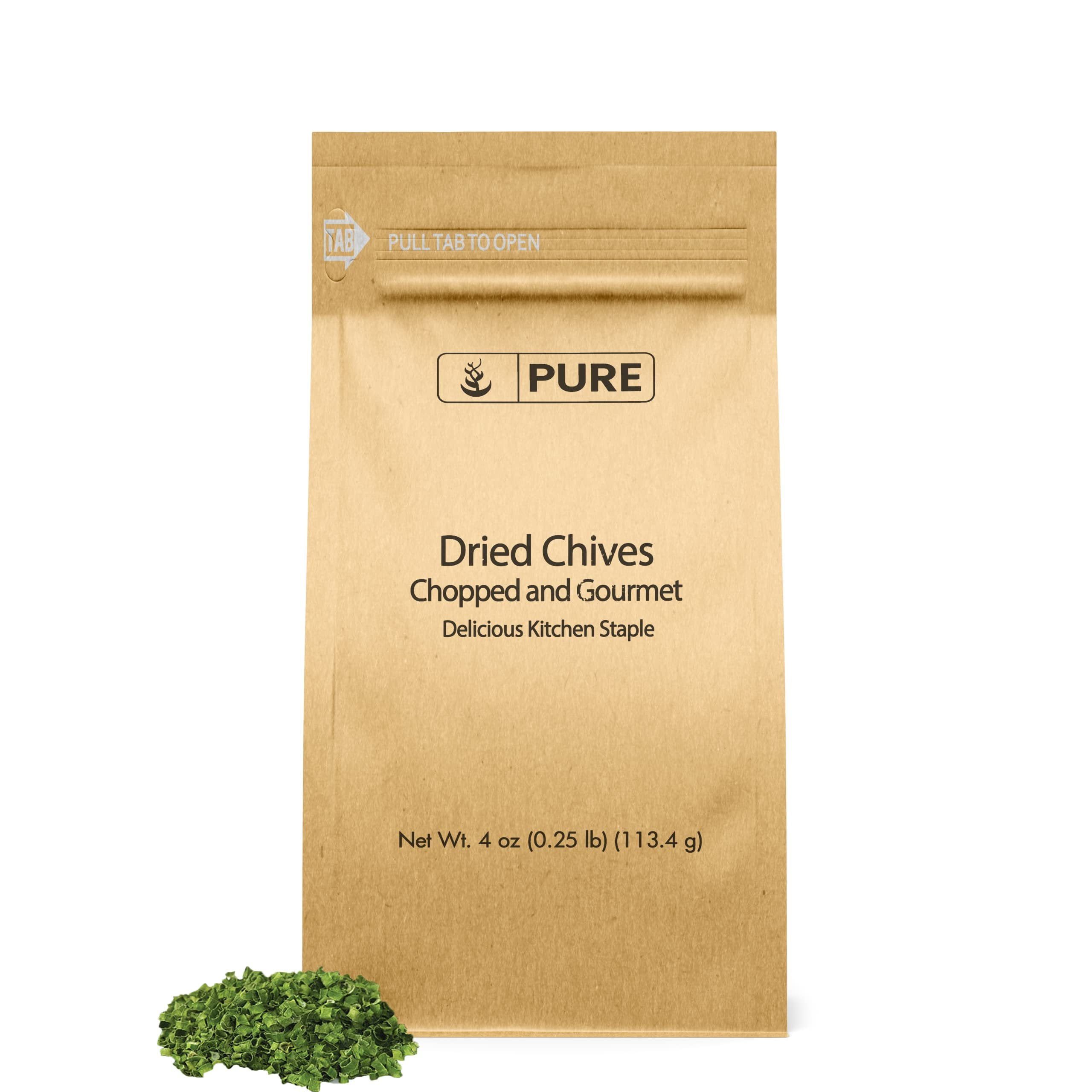 Pure Dried Chives 4oz - Gourmet Chopped Chives For Cooking & Seasoning