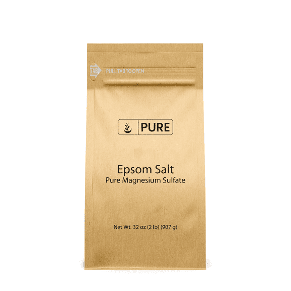 Pure Original Ingredients Epsom Salt 2 lb Pure Magnesium Sulfate, Soaking Solution.