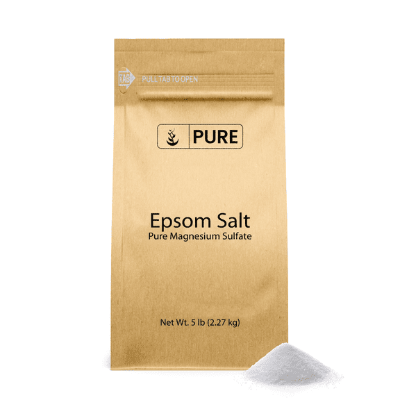 Pure Original Ingredients Epsom Salt 5 lb Pure Magnesium Sulfate, Soaking Solution
