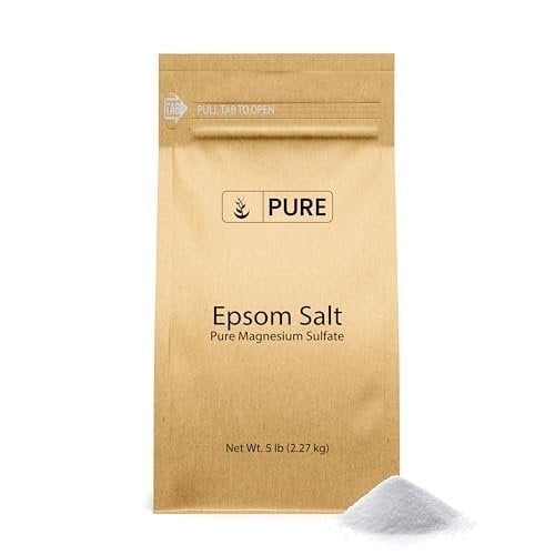 Pure Original Ingredients Epsom Salt 5 lb Pure Magnesium Sulfate, Soaking Solution