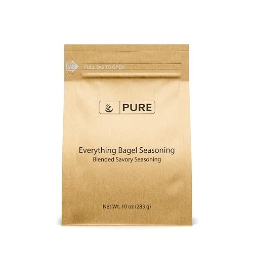 Pure Original Ingredients Everything Bagel Seasoning 10 oz Add Flavor & Texture, Mix Of Sesame Seeds, Garlic, Onion & Salt