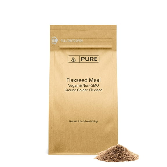 Pure Original Ingredients Flaxseed Meal Vegan Egg Replacement, Nutritional 1 Pound Bag