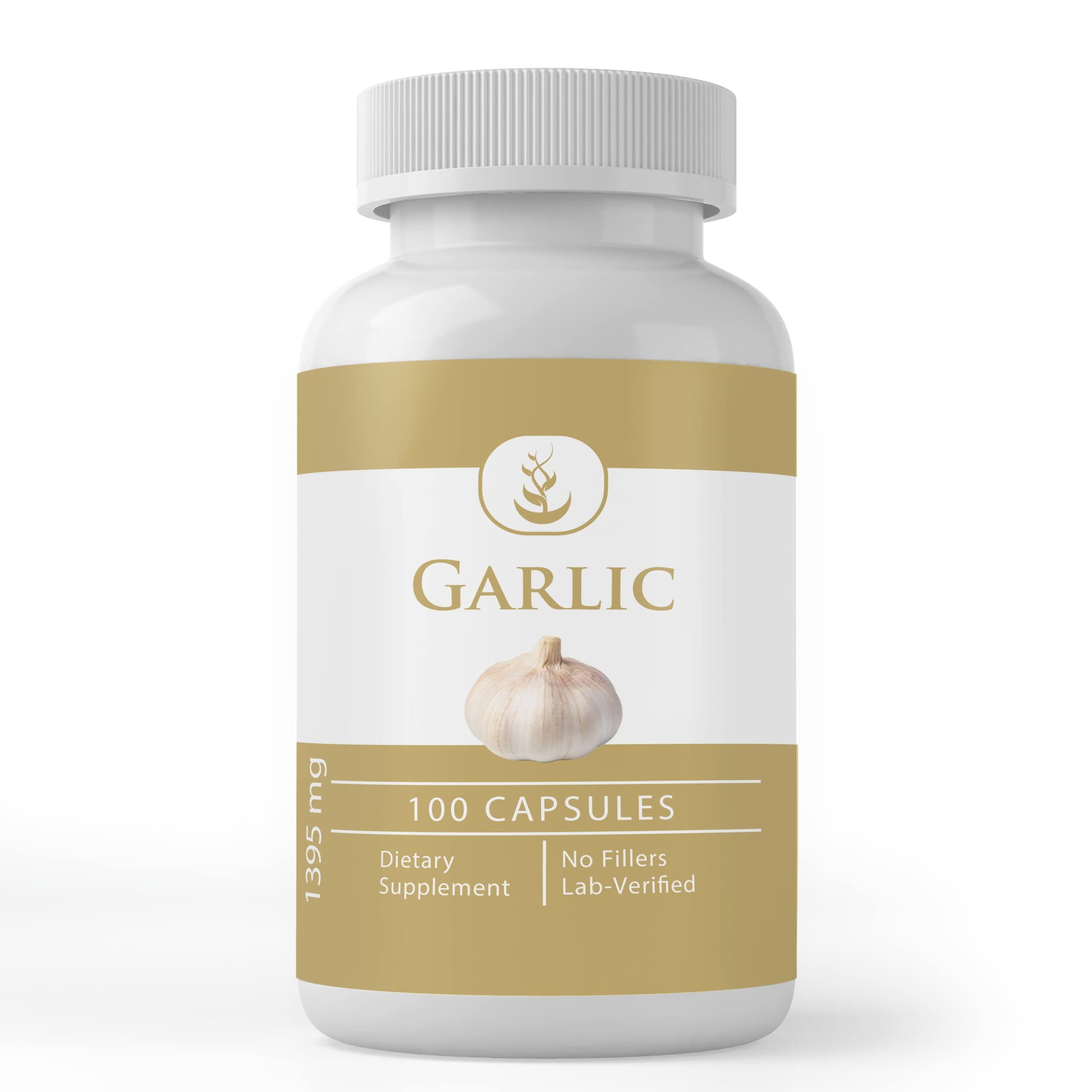 Pure Original Ingredients Garlic Capsules, 100 Capsules Always Pure, No Additives Or Fillers, Lab Verified