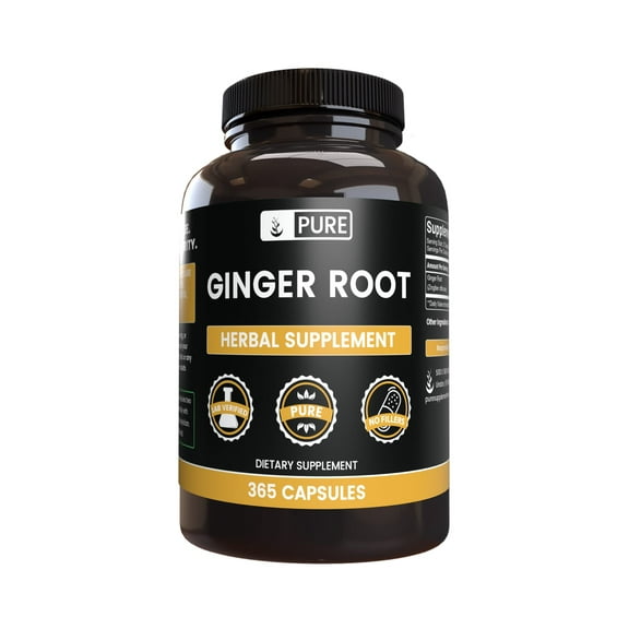 Pure Original Ingredients Ginger Root 365 Capsules No Magnesium Or Rice Fillers, Always Pure, Lab Verified