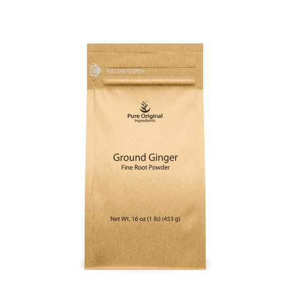 Pure Original Ingredients Ground Ginger, 1lb, Whole Herb, No Preservatives, Vegetarian, Gluten-Free