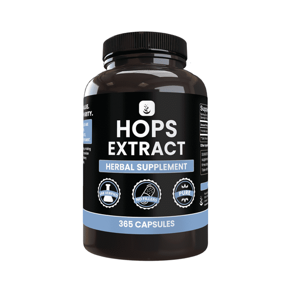 Pure Original Ingredients Hops Extract 365 Capsules No Magnesium Or Rice Fillers, Always Pure, Lab Verified