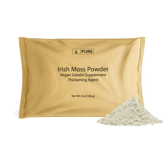 Pure Original Ingredients Irish Moss Powder 8oz Dried Carrageen Seaweed, Gluten-Free, Lab-Verified