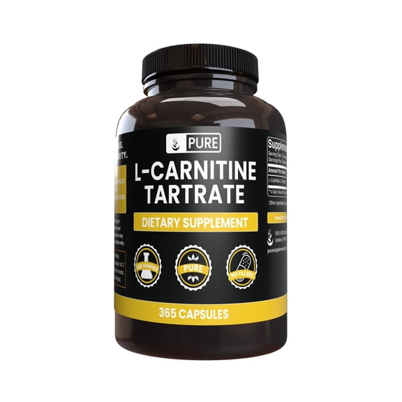 Pure Original Ingredients L-Carnitine Tartrate 365 Capsules No Magnesium Or Rice Fillers, Always Pure, Lab Verified