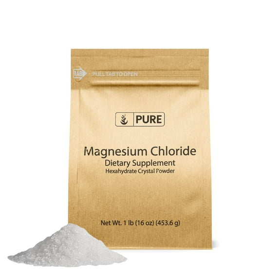 Pure Original Ingredients Magnesium Chloride 1 lb, Eco-Friendly Packaging, Crystal Powder, Magnesium Supplement