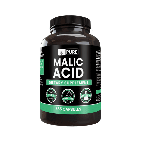 Pure Original Ingredients Malic Acid 365 Capsules No Magnesium Or Rice Fillers, Always Pure, Lab Verified