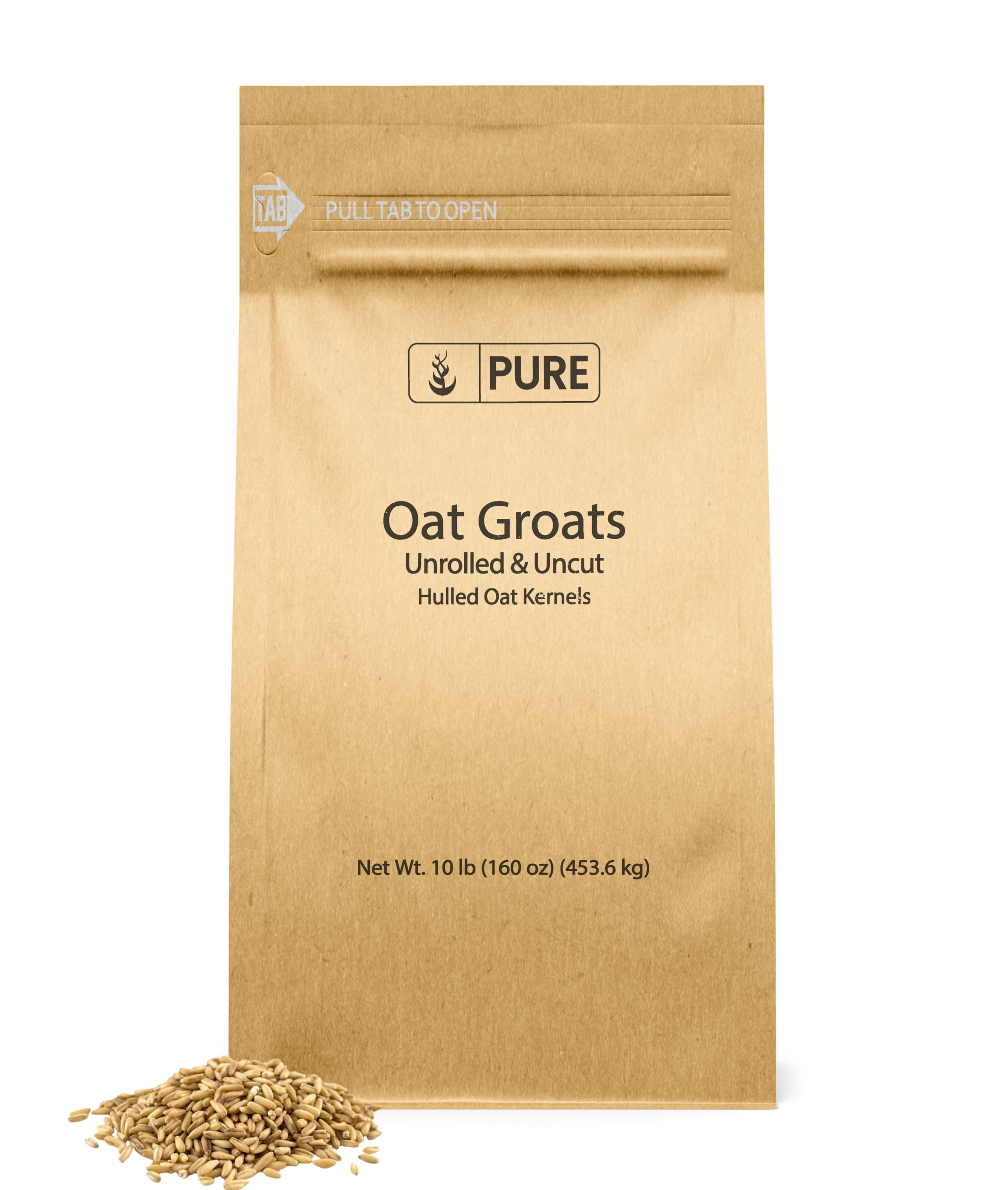 Pure Original Ingredients Oat OIF8 Groats (10 lb), Whole, Uncut ...