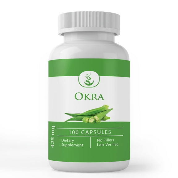 Pure Original Ingredients Okra Extract 100 Capsules, Always Pure, No Additives or Fillers