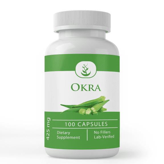 Pure Original Ingredients Okra Extract 100 Capsules, Always Pure, No Additives or Fillers