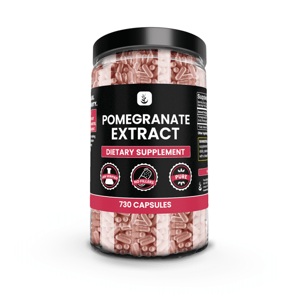 Pure Original Ingredients Pomegranate Extract 730 Capsules No Magnesium Or Rice Fillers, Always Pure, Lab Verified