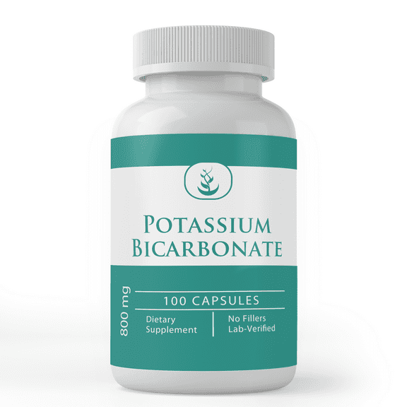 Pure Original Ingredients Potassium Bicarbonate, 100 Capsules Always Pure, No Additives or Fillers, Lab Verified