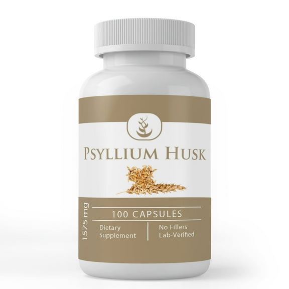 Pure Original Ingredients Psyllium Husk Capsules 100 Capsules Fiber Powder Supplement, No Additives Or Fillers, Lab Verified