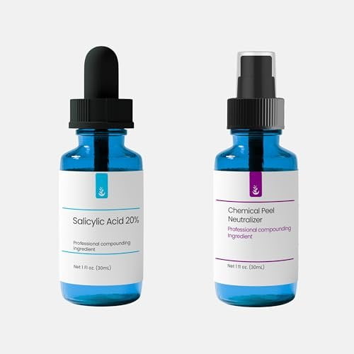 Pure Original Ingredients Salicylic Acid 20% Solution with Neutralizer 30 mL each, Glass Dropper