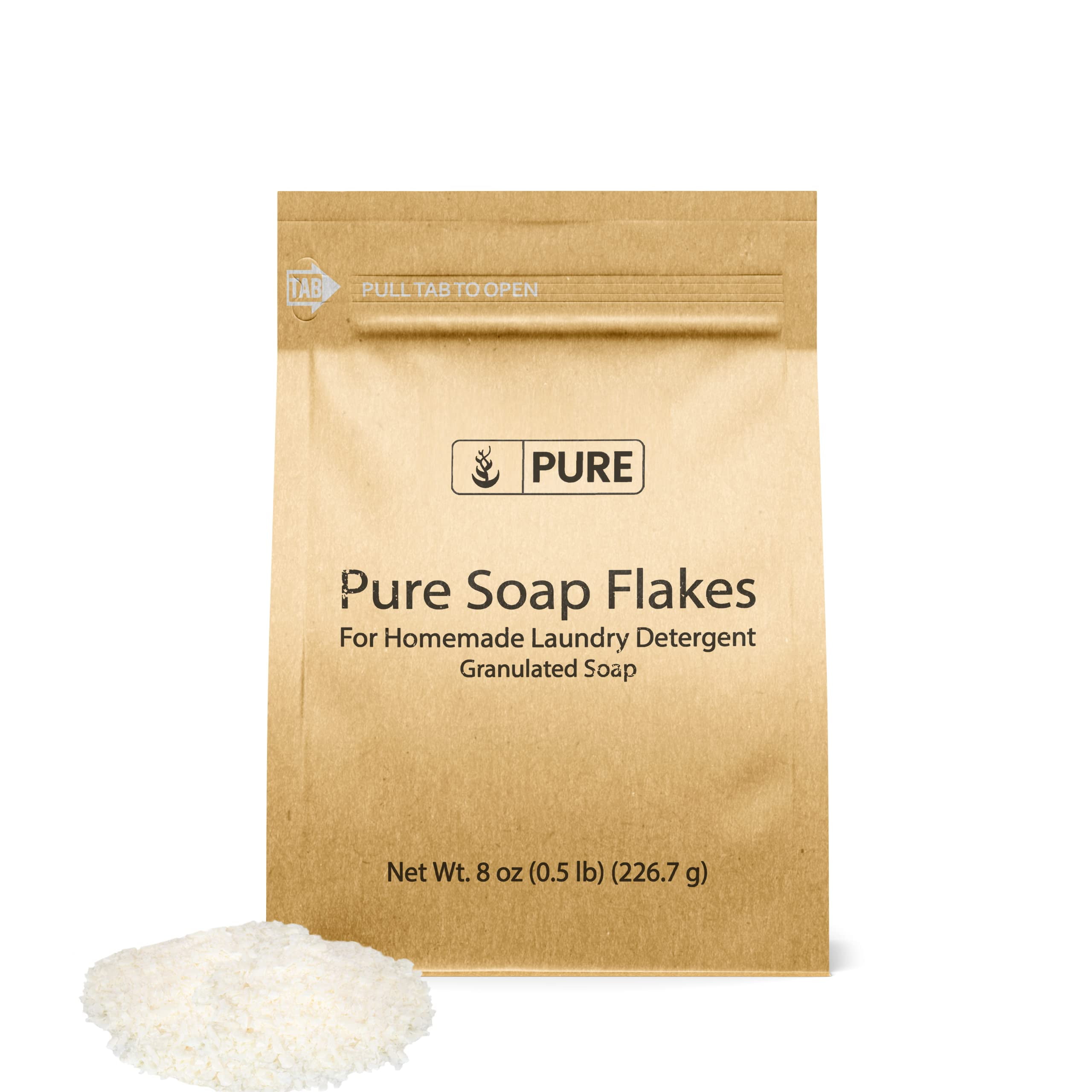 Pure Original Ingredients Soap Flakes (8 oz) Tallow Based, Homemade