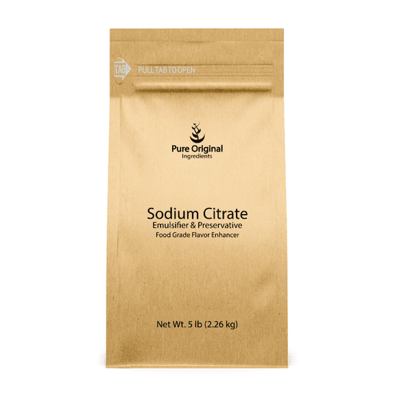 Pure Original Ingredients Sodium Citrate 5 lb Emulsifier, Food Preservative, Flavor Enhancer, Salty & Sour Flavoring