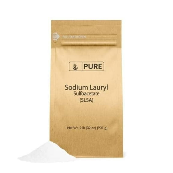 Pure Original Ingredients Sodium Lauryl Sulfoacetate SLSA 2 lb Long Lasting Foam & Bubbles, Gentle on Skin