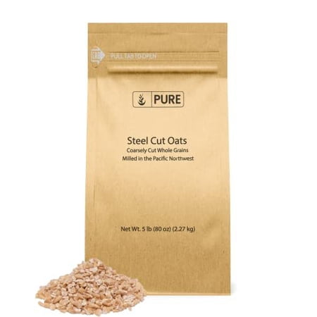 Pure Original Ingredients Steel Cut Oats 5 lb Irish Oatmeal, Eco-Friendly Packaging