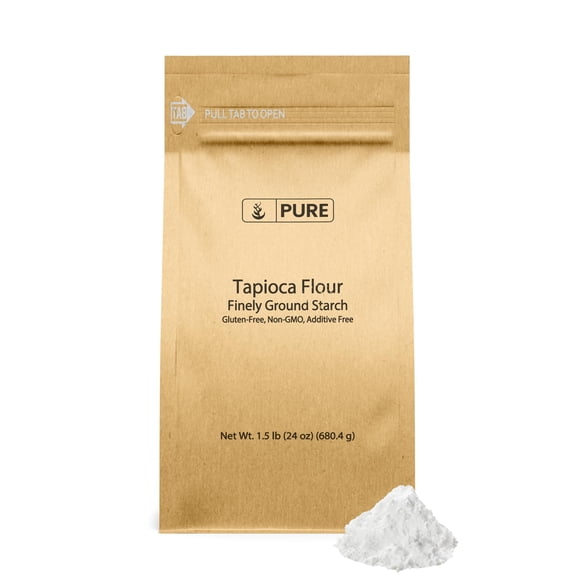 Pure Original Ingredients Tapioca Starch 1.5 lb Non-GMO & Gluten Free, Kitchen Staple, Eco-Friendly Packaging.