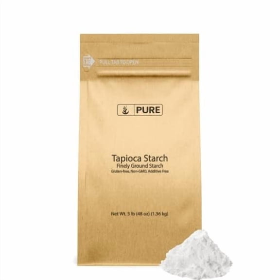 Pure Original Ingredients Tapioca Starch 3 lb Gluten-Free, Non-GMO, Kitchen Staple, Tapioca Flour