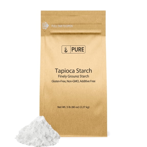 Pure Original Ingredients Tapioca Starch 5 lb Gluten-Free, Non-GMO, Kitchen Staple, Tapioca Flour