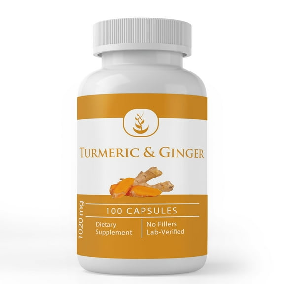 Pure Original Ingredients Turmeric Curcumin & Ginger, 100 Capsules Always Pure, No Additives Or Fillers, Lab Verified 100 Capsules