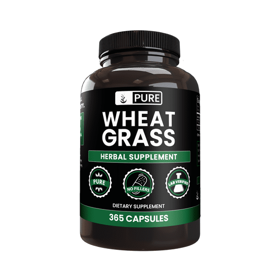 Pure Original Ingredients Wheat Grass 365 Capsules No Magnesium Or Rice Fillers, Always Pure, Lab Verified