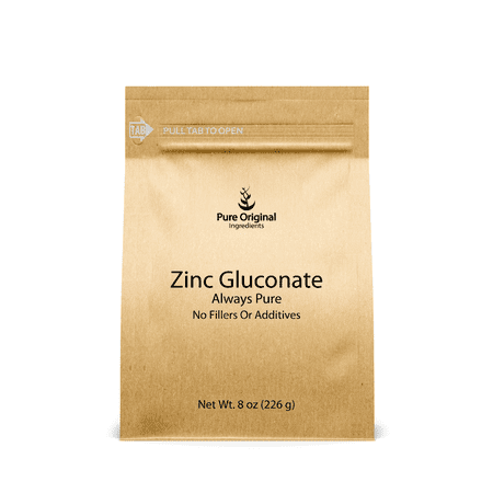 Pure Original Ingredients Zinc Gluconate 8 oz Dietary Supplement, Always Pure, No Fillers Or Additives