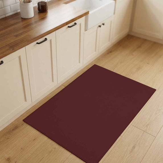 Pure Red Pure Oxblood Red Entryway Rug 2'x3' Non Slip Front Door Mats ...